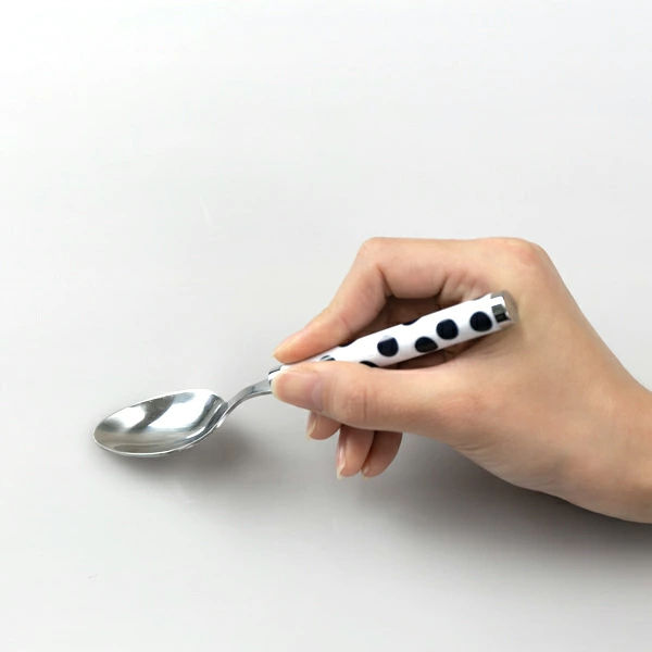 パール金属 スプーン 小 セット 2本入り ステンレス ドット 紺 （ 洋食