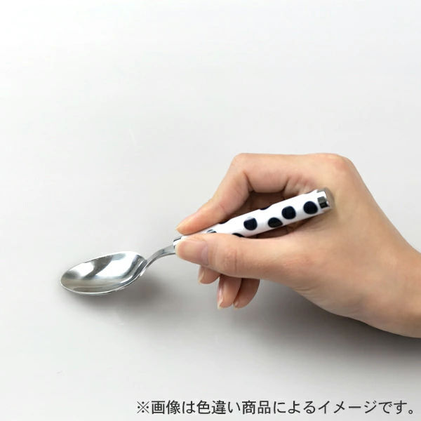 パール金属 スプーン 小 セット 2本入り ステンレス ストライプ 紺