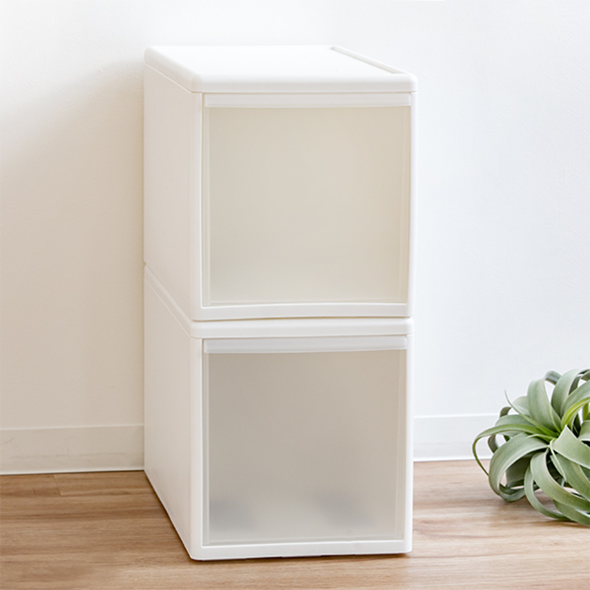 収納ケース ミディ L 幅26×奥行47×高さ28cm プラスチック 引き出し 収納 同色4個セット （ 収納ボックス 衣装 ケース ボックス 日本製 クローゼット収納 ）_16