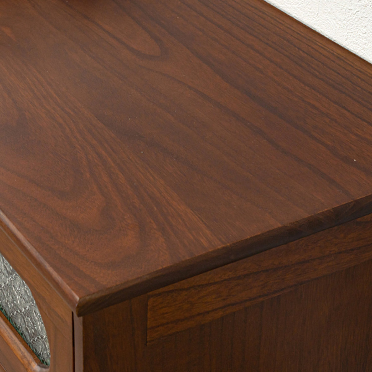 HAGiHARA（萩原） キャビネット アンティーク調 桐製 ガラス扉 幅60cm