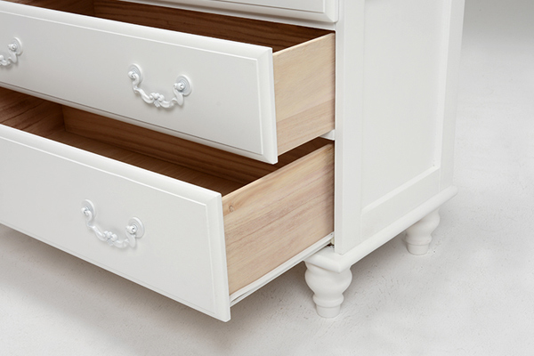 チェスト 5段 姫系 ロマンチック ろくろ脚 幅60cm （ タンス 収納 収納ケース ） | ブランド登録なし | 03