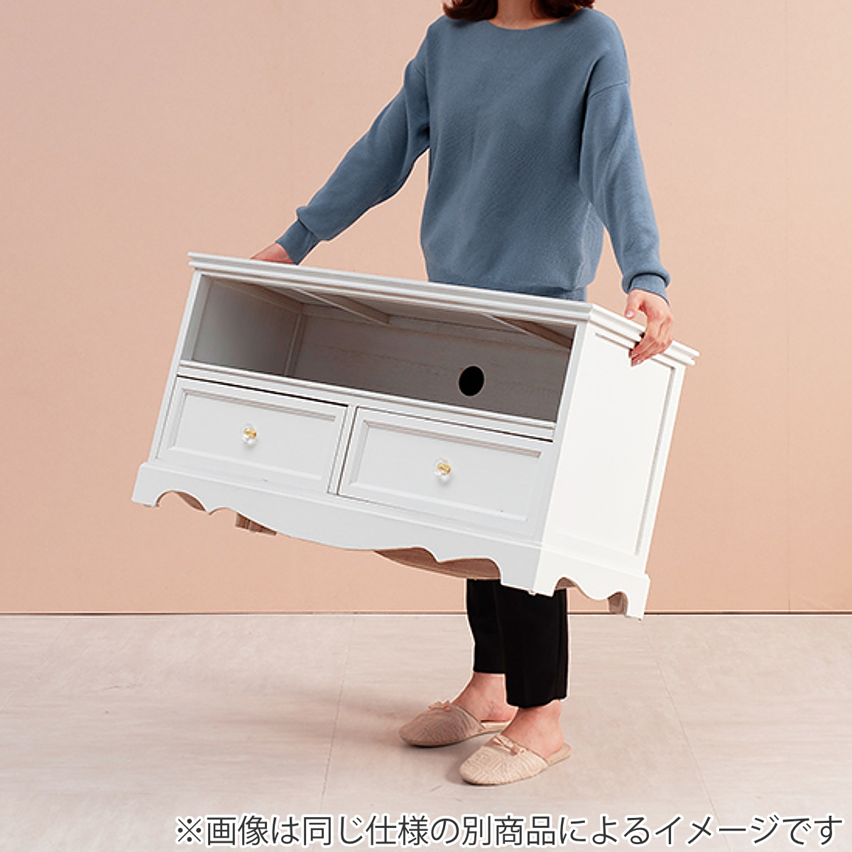 テレビ台 ローボード 木製 カントリー調 シャビーウッド 幅80cm （ 姫