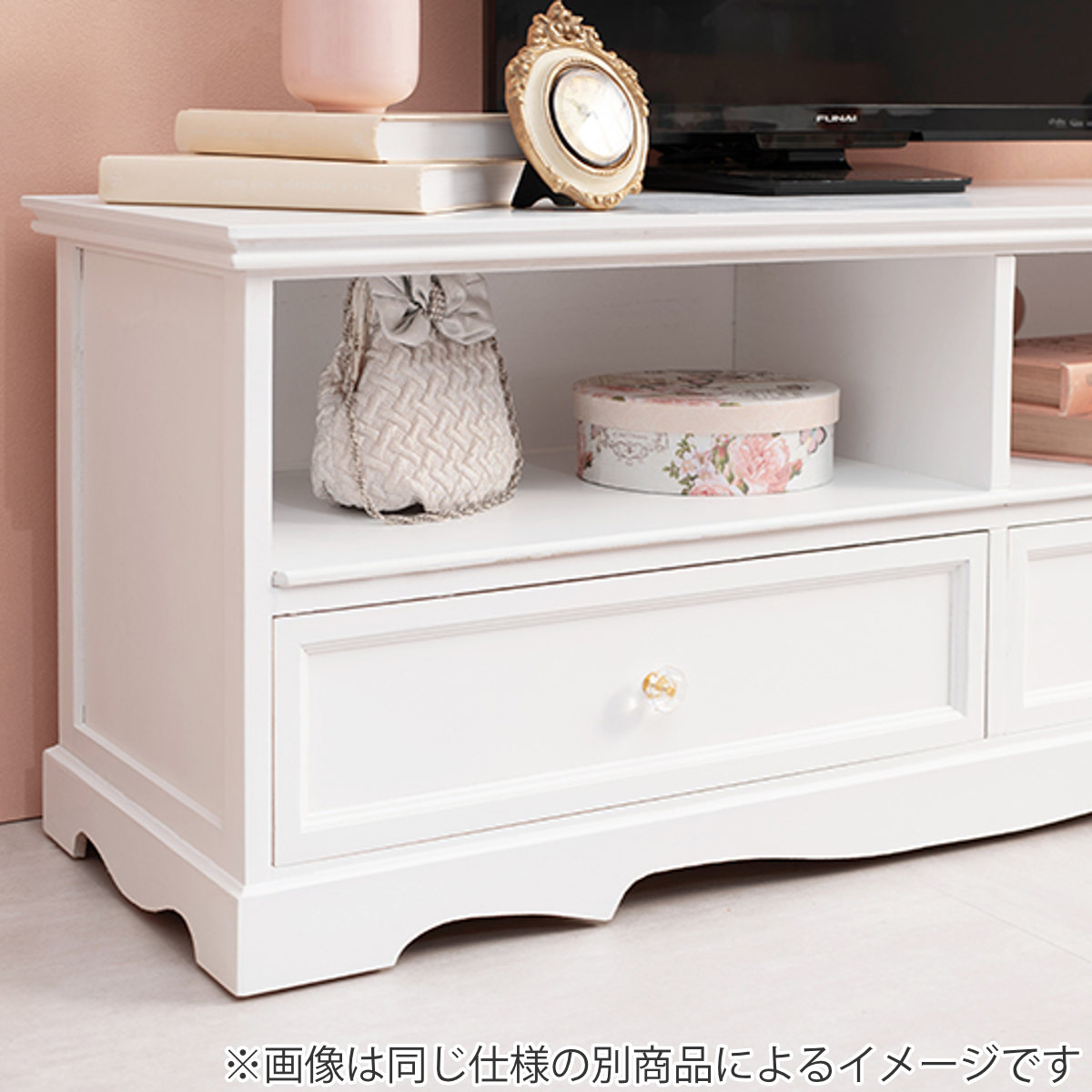 テレビ台 ローボード 木製 カントリー調 シャビーウッド 幅110cm （ 姫