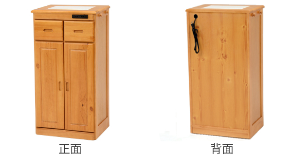 完成品でお届け、便利なタイル付き天板、コンセント、隠し