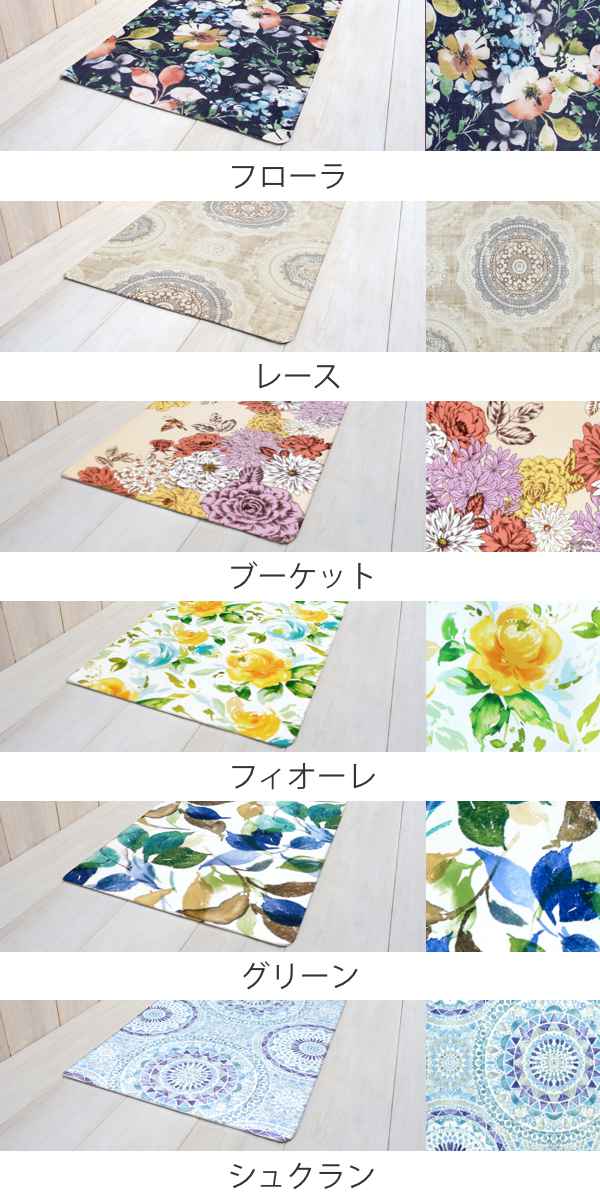 キッチンマット 拭ける 120cm PVCキッ...の詳細画像3