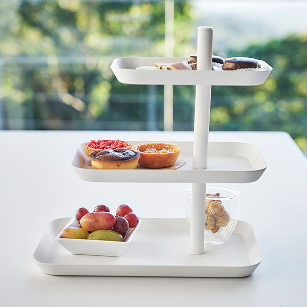 山崎実業 ケーキスタンド 3段 キッチントレー アクセサリースタンド