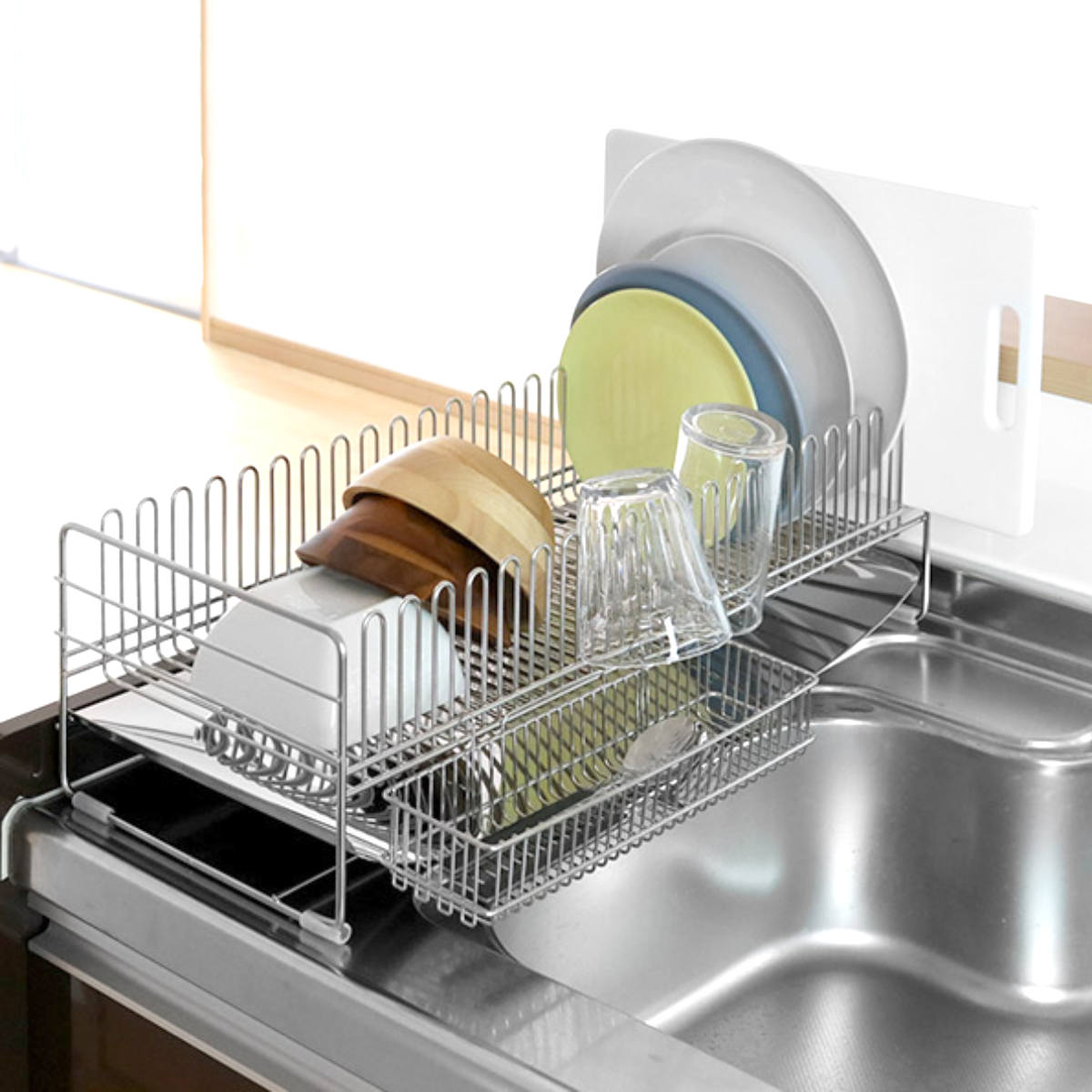 下村企販 水切りラック TSUBAME 水切りバスケット ロングワイド