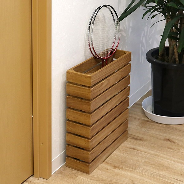 傘立て スリム ワイド 木製 チェリーウッド 傘たて アンブレラスタンド