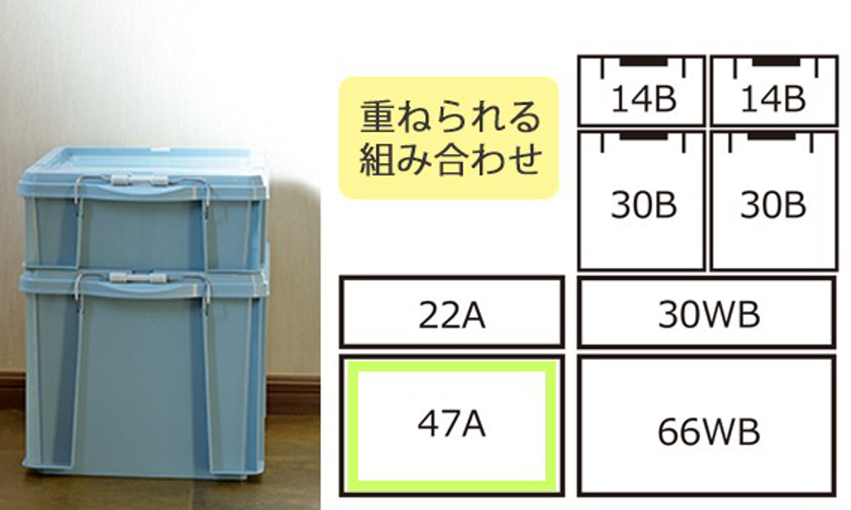 リッチェル（Richell） コンテナボックス 蓋付き 47A 収納ボックス