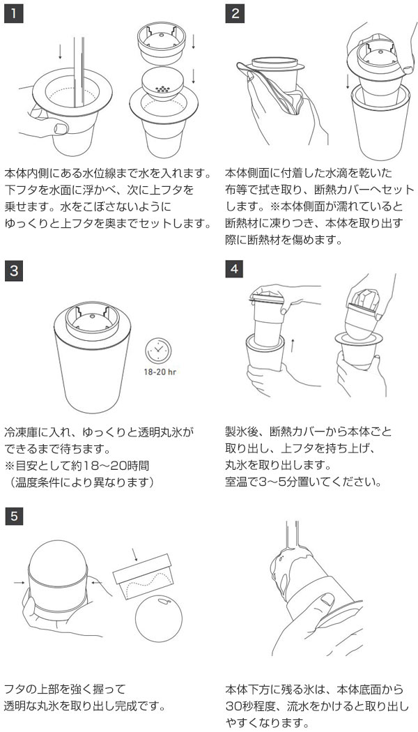 製氷器 丸氷 アイスボールメーカープレミアム ...の詳細画像5