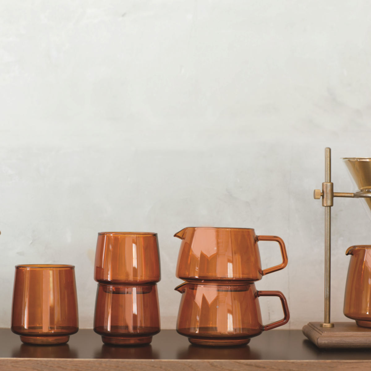 KINTO キントー SEPIA タンブラー 370ml （ アンバー 耐熱ガラス