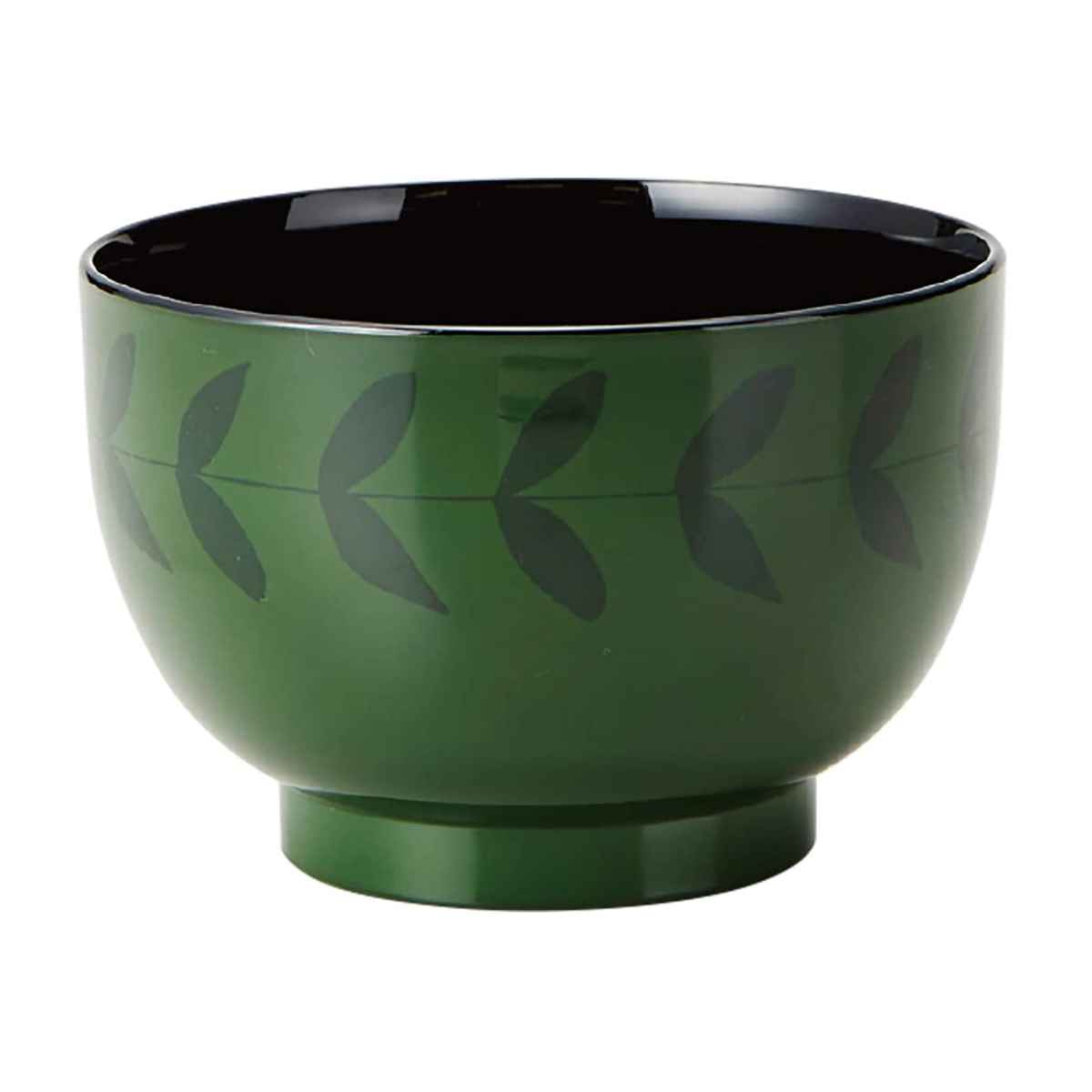 汁椀 370ml 溜いろ 山中塗 プラスチック 同色5個セット （ 食洗機対応