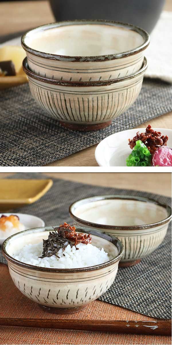 茶碗 370ml 粉引 ペア 夫婦 和食器 美濃焼 陶器 日本製 （ お茶