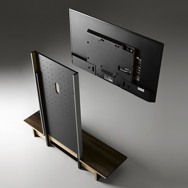 朝日木材加工 テレビ台 壁寄せ フロアスタンド 65V型対応 TVラック 幅