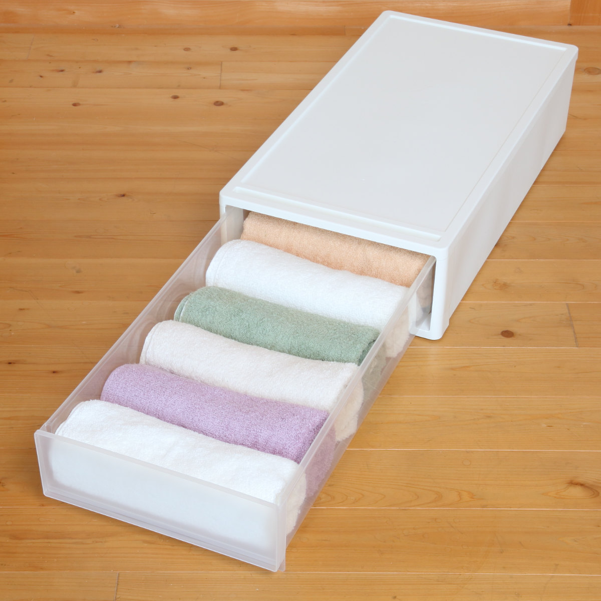 収納ケース ストラ 74-S 幅39×奥行74×高さ18cm 押入れ収納 プラスチック 引き出し 日本製 同色2個セット （ 収納ボックス 収納 ケース ボックス 押入れ ） | JEJアステージ | 17