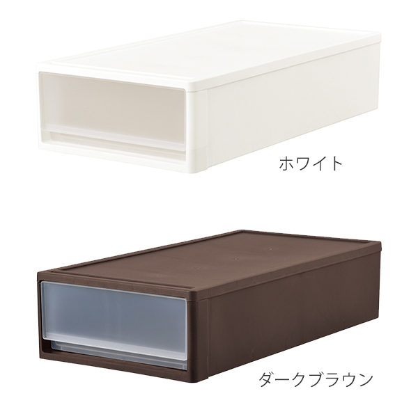 収納ケース ストラ 74-S 幅39×奥行74×高さ18cm 押入れ収納 プラスチック 引き出し 日本製 同色2個セット （ 収納ボックス 収納 ケース ボックス 押入れ ） | JEJアステージ | 04