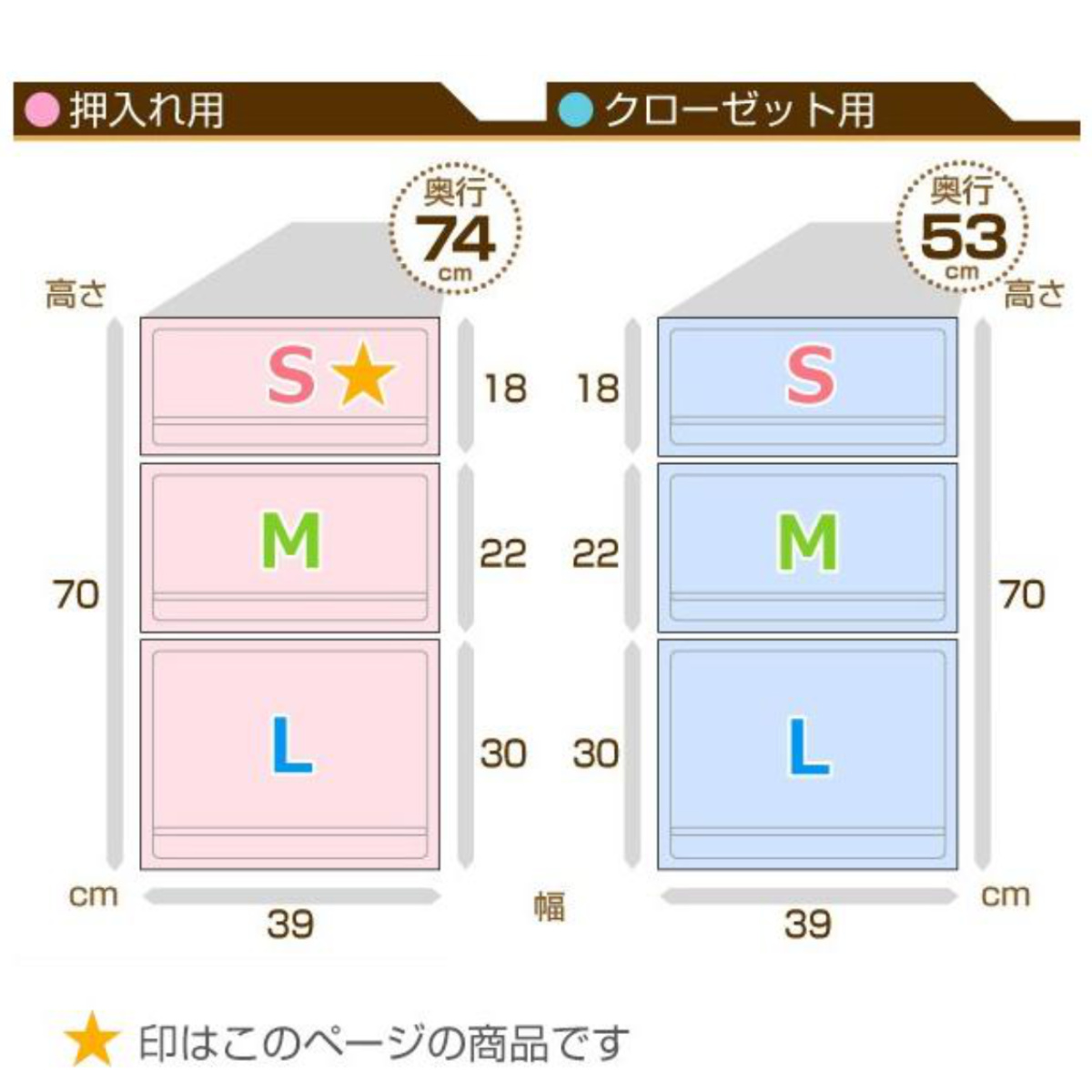 収納ケース ストラ 74-S 幅39×奥行74×高さ18cm 押入れ収納 プラスチック 引き出し 日本製 同色2個セット （ 収納ボックス 収納 ケース ボックス 押入れ ） | JEJアステージ | 09