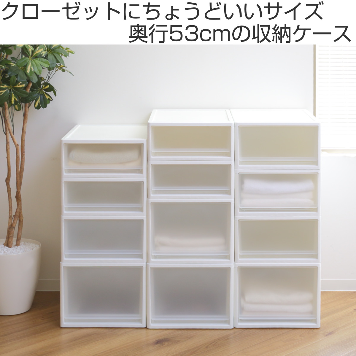 JEJアステージ 収納ケース ストラ 53-M 幅39×奥行53×高さ22cm 