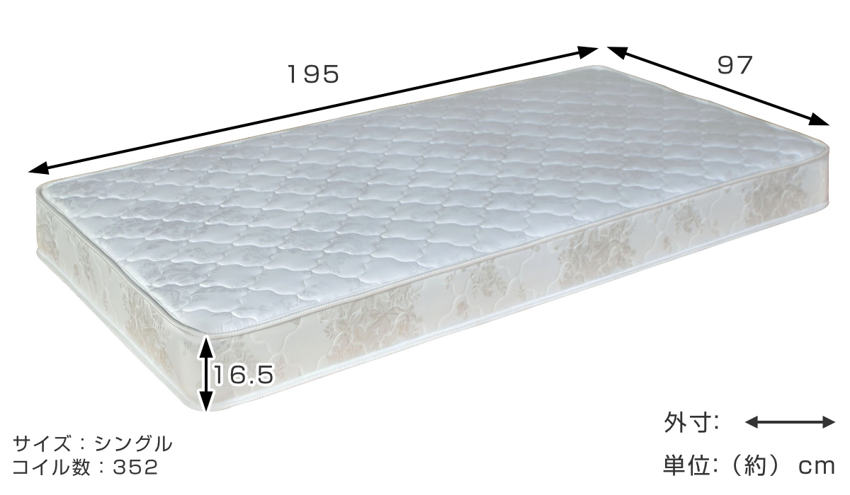 マットレス シングル ボンネルコイル ベッドマットレス （ マット