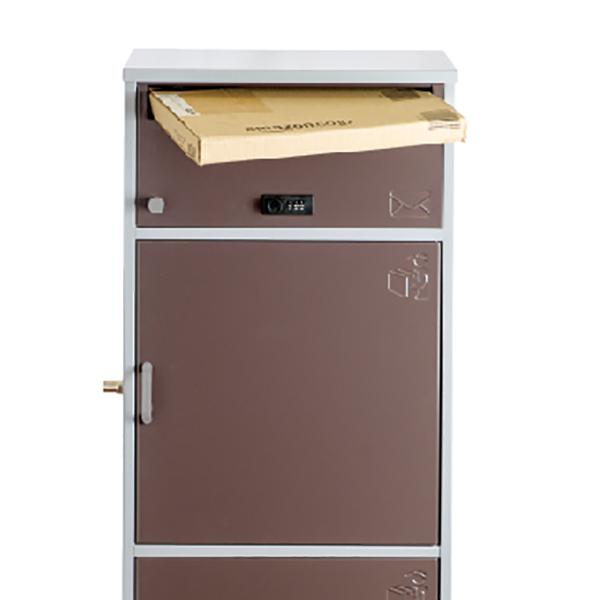 郵便ポスト 宅配ボックス 一戸建て用 大容量 3段 ブラウン リシム （ 宅配BOX 戸建 屋外 ポスト メール便 宅配便 ポスト一体型 ） | ブランド登録なし | 03