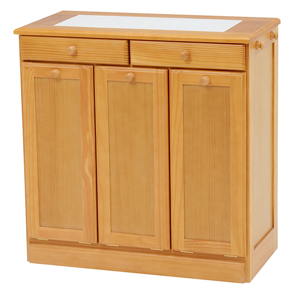 HAGiHARA（萩原） ゴミ箱 木製 15L 3分別 収納 引出付き おしゃれ