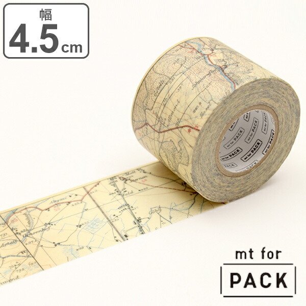 クラフトテープ 粘着テープ 幅広 mt for PACK 地図・ヴィンテージ 幅