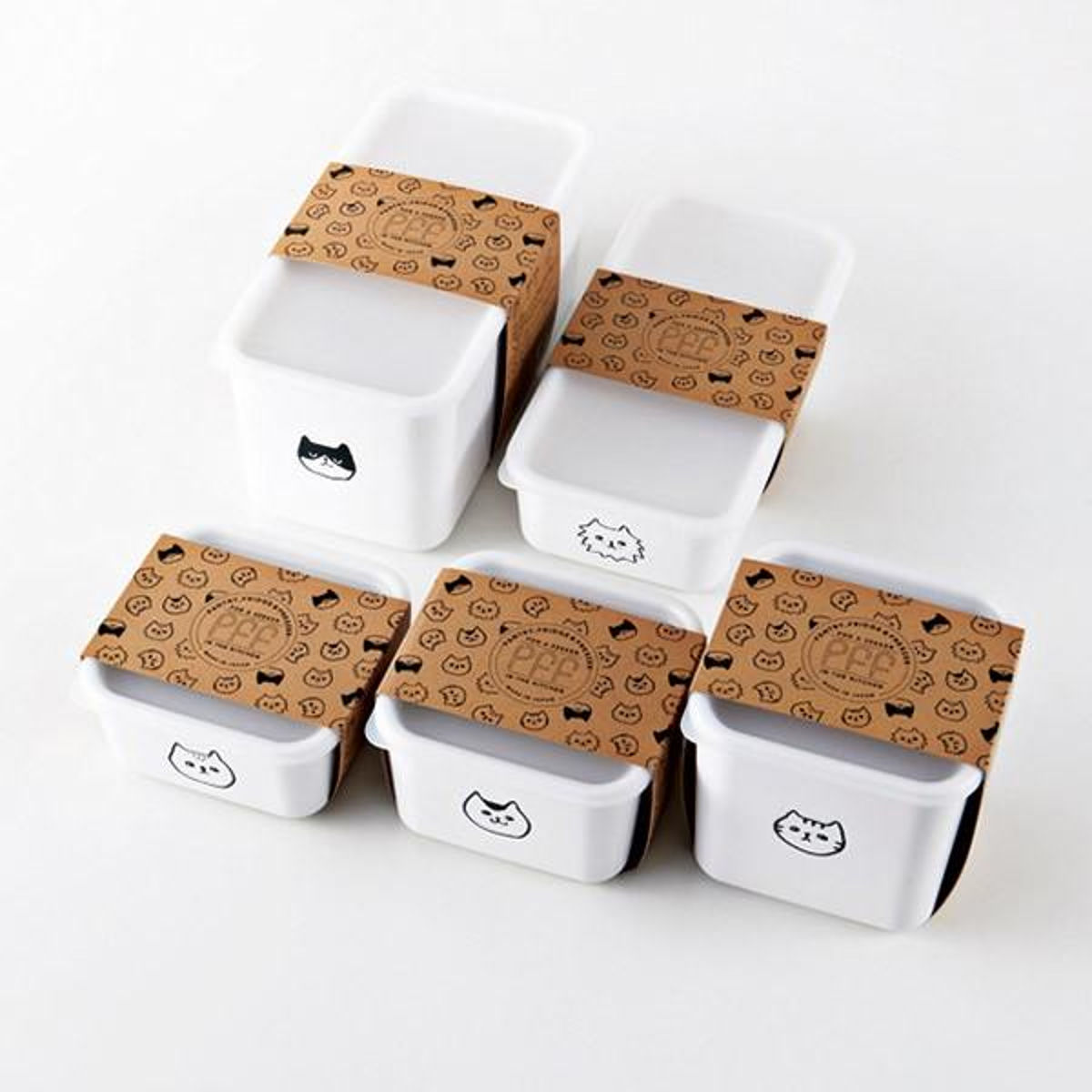 保存容器 1.1L 猫柄 角型 PFF NECO スクエアストッカー M 樹脂製