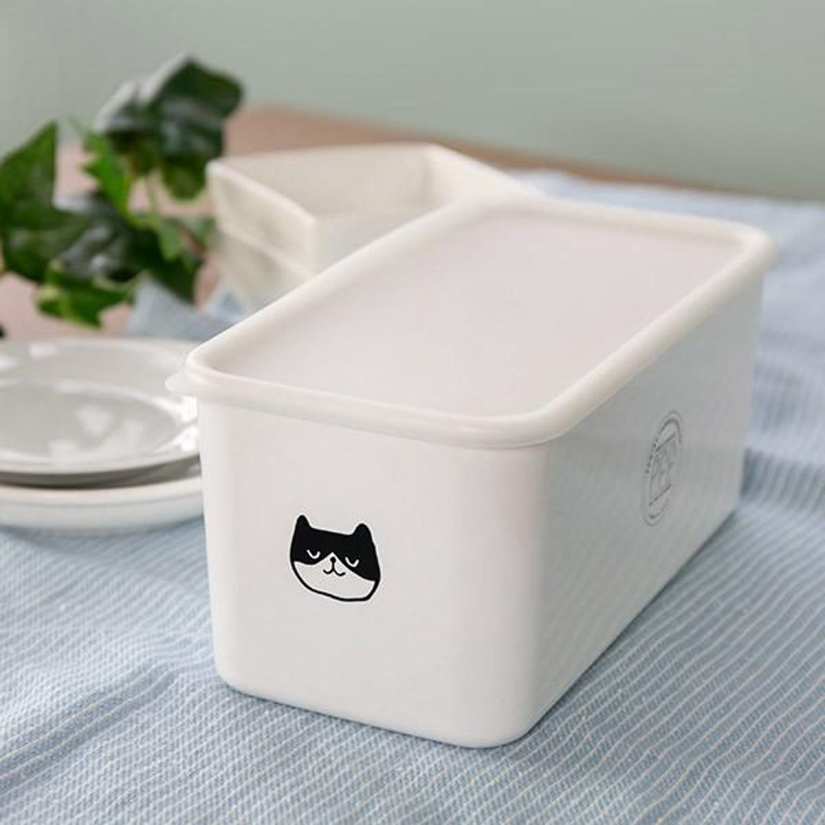 保存容器 2.25L 猫柄 レクタングル PFF NECO スクエアストッカー L