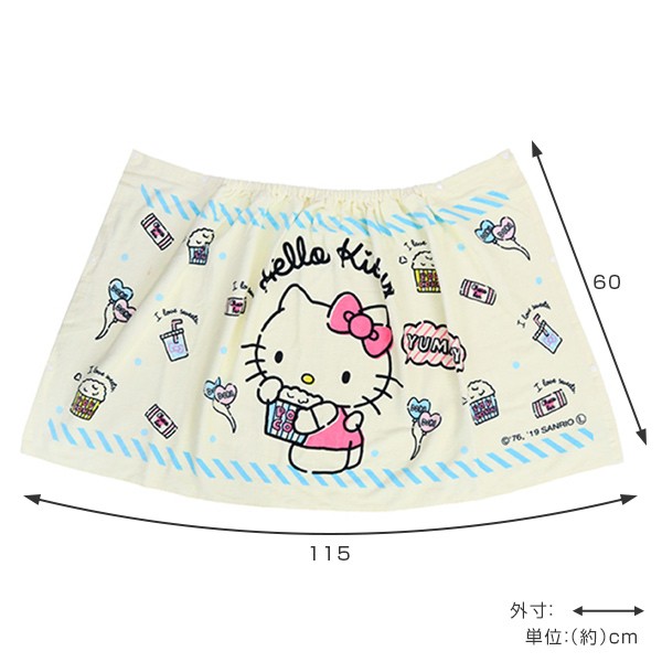 sanrio（サンリオ） ラップタオル 巻きタオル M寸 マキM ハローキティ