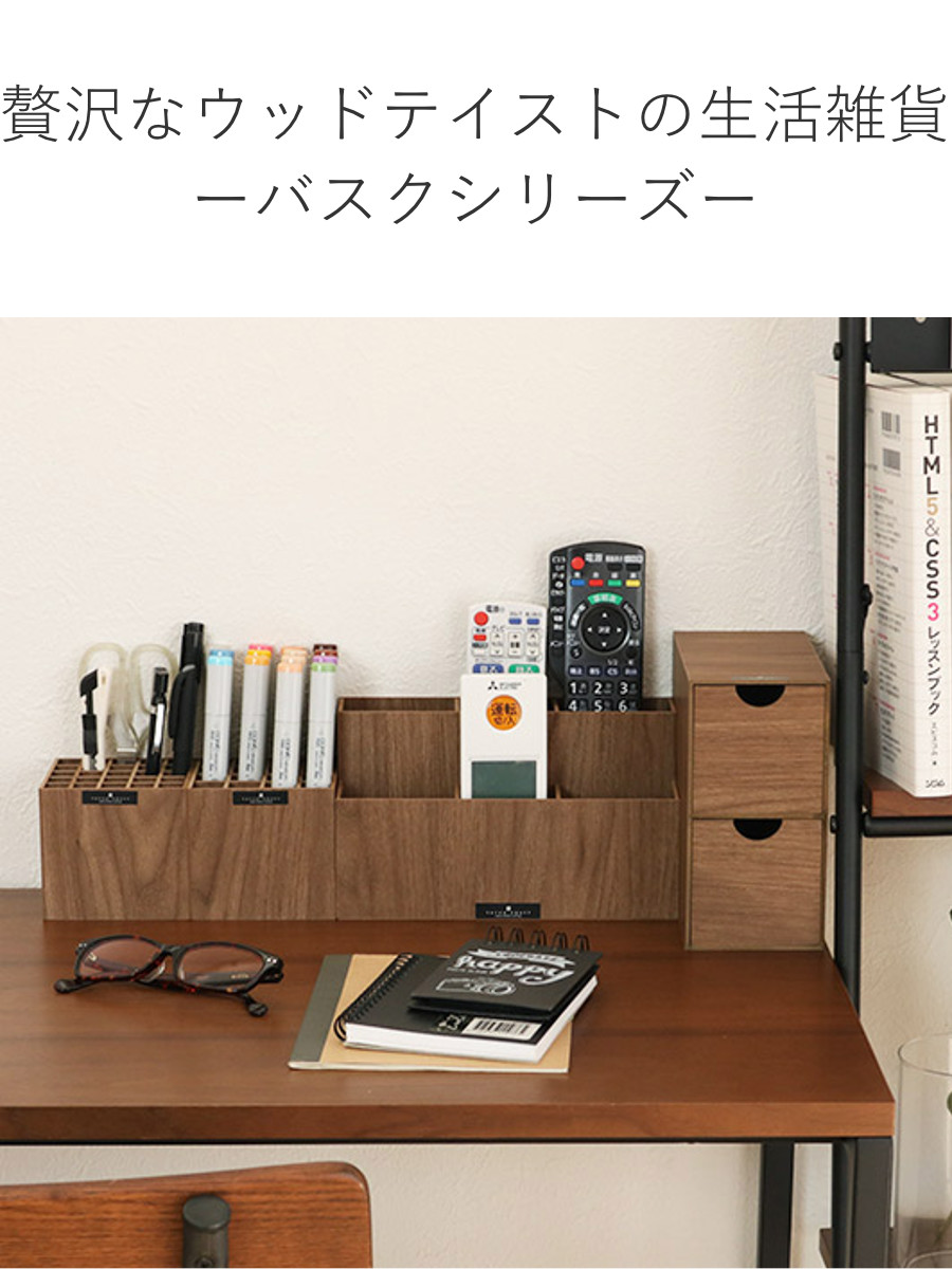 木製 ペンスタンド ペン立て バスク BOSK 卓上 収納 25マス （ ペン