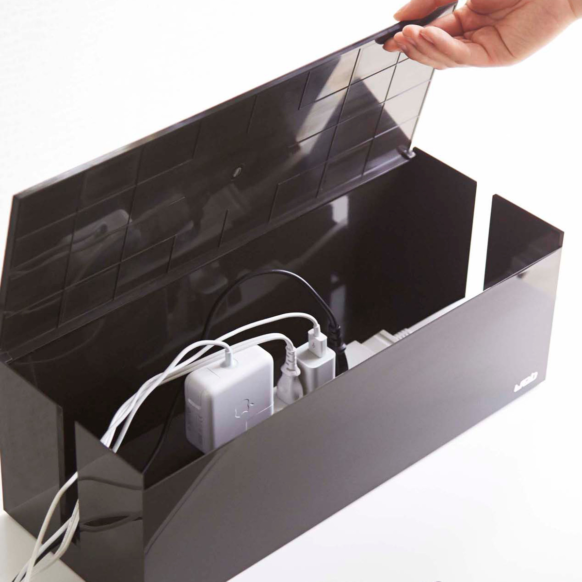 山崎実業 ケーブルボックス ウェブ L （ 4903208027076 switch収納