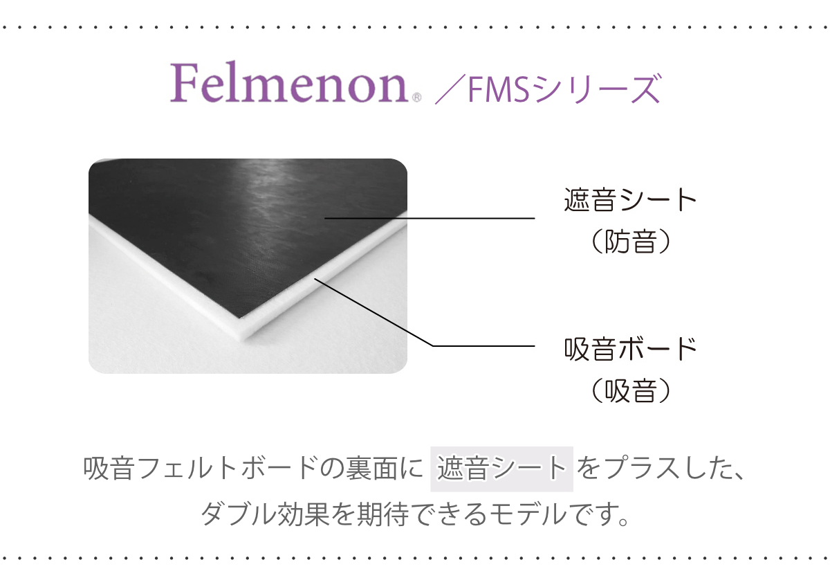 吸音材 吸音パネル 防音フェルトボード フェルメノン 80×60cm 吸音