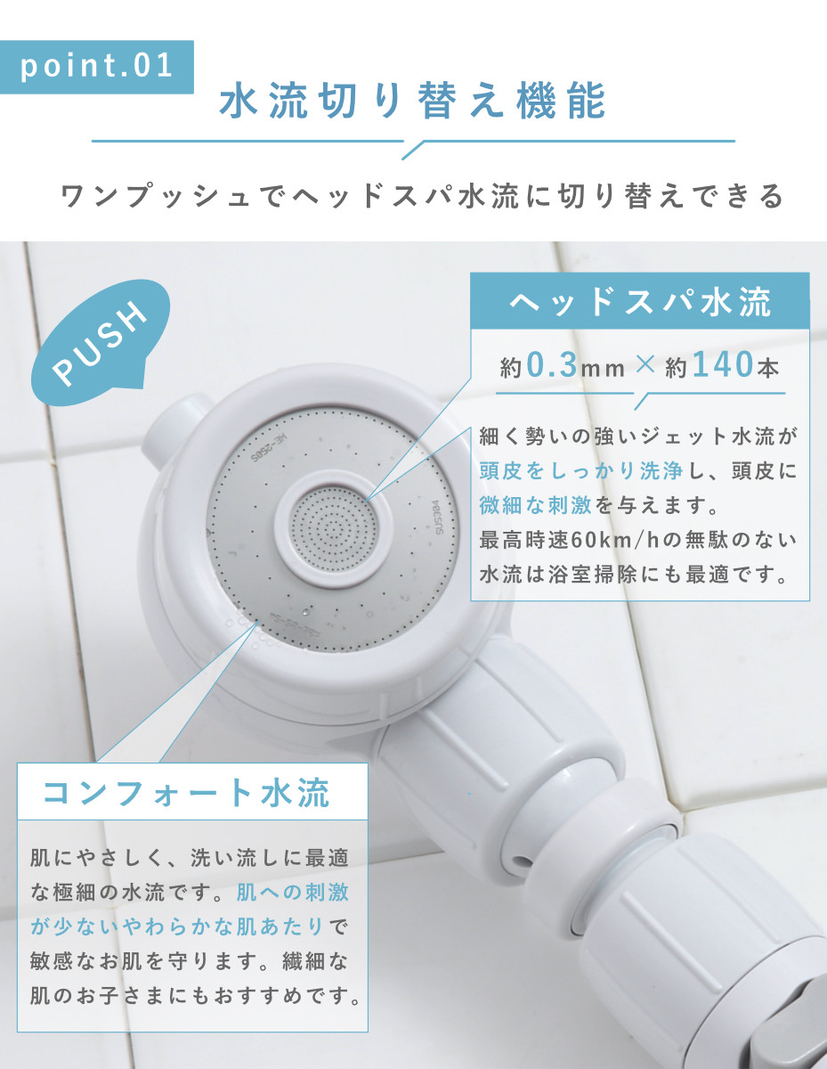 Arromic（アラミック） 特典付き シャワーヘッド 節水 3D earth shower