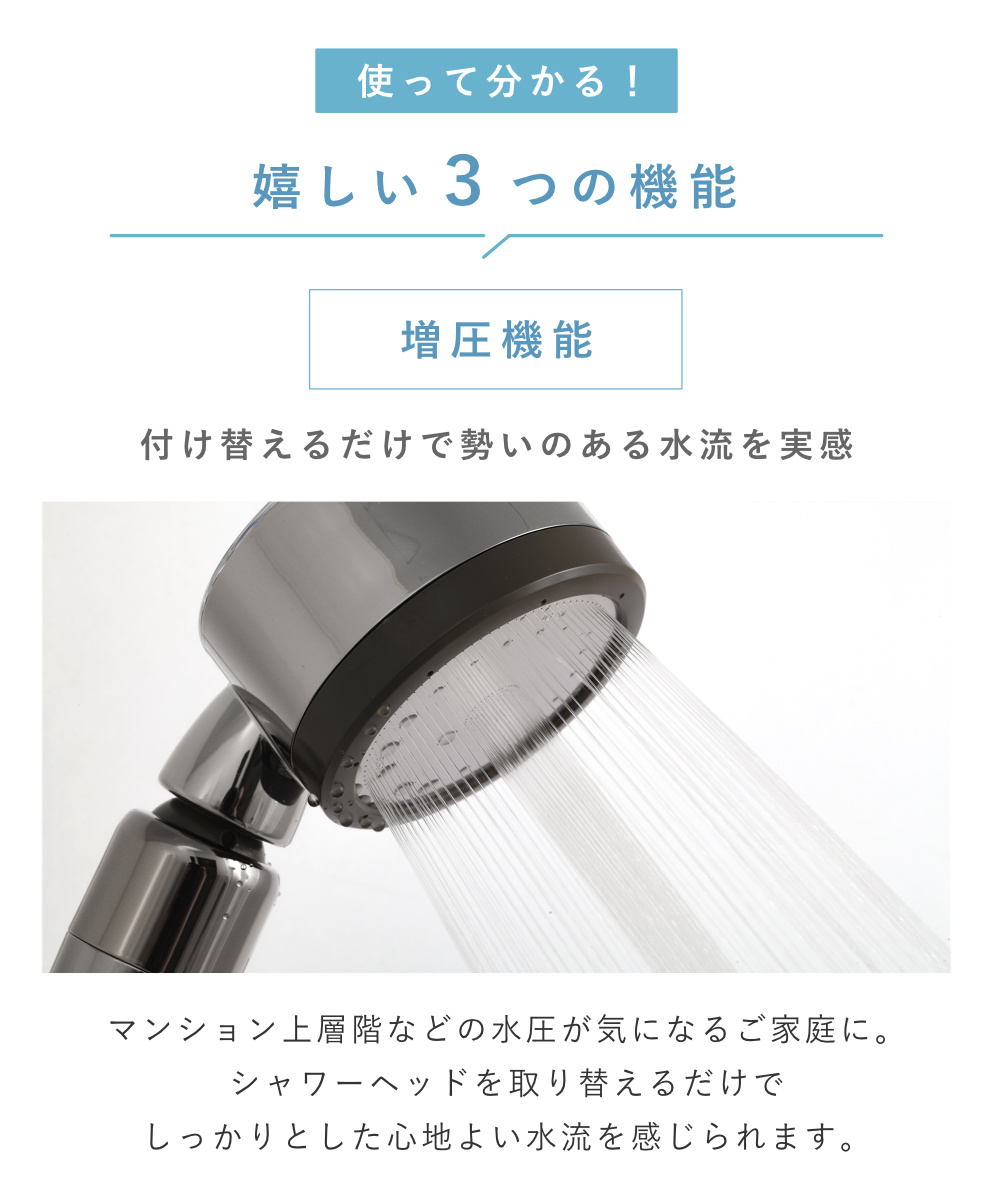 Arromic（アラミック） 特典付き シャワーヘッド 節水 3D Shower Salon