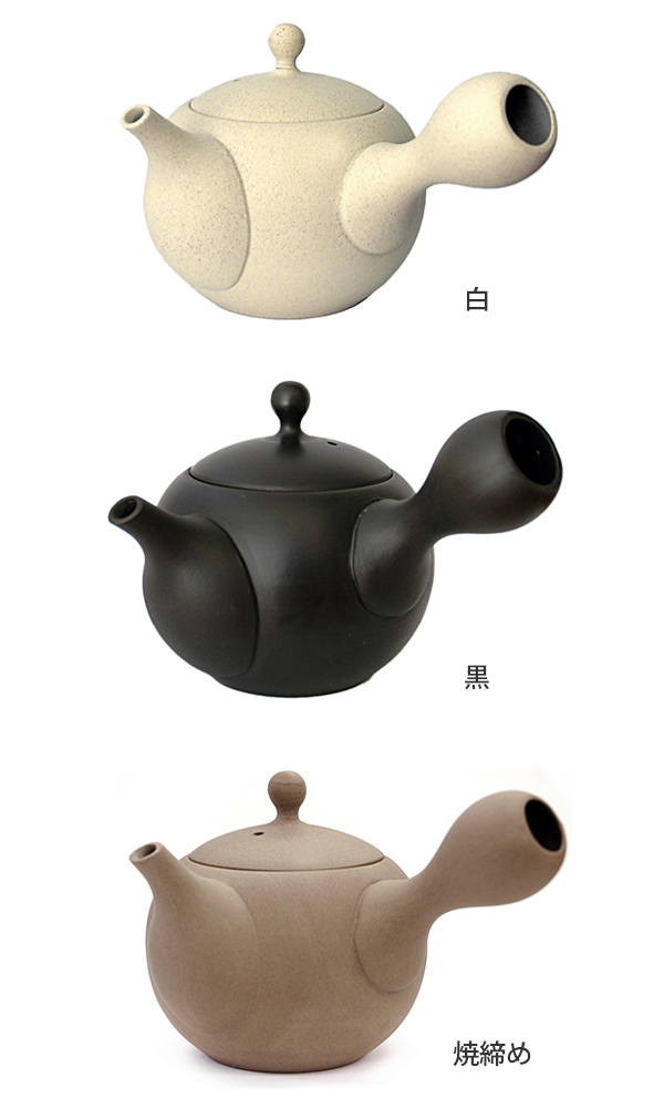 陶器製の急須 急須 300ml 常滑焼 陶器製 日本製 白 （ ティーポット お茶 茶こし一