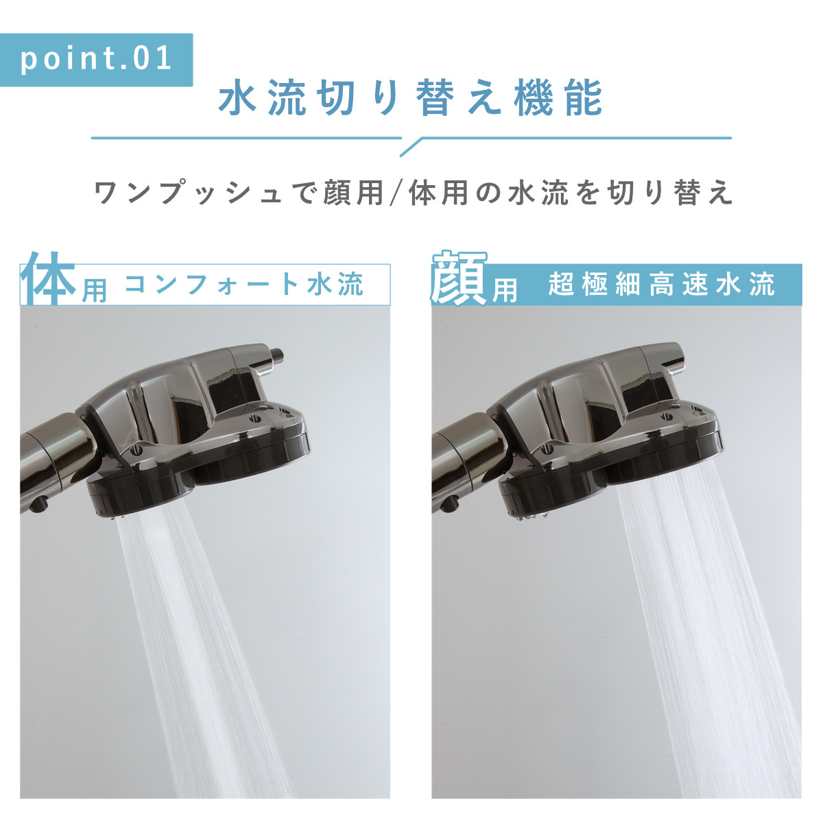 Arromic（アラミック） 特典付き シャワーヘッド 節水 3D 2Face顔