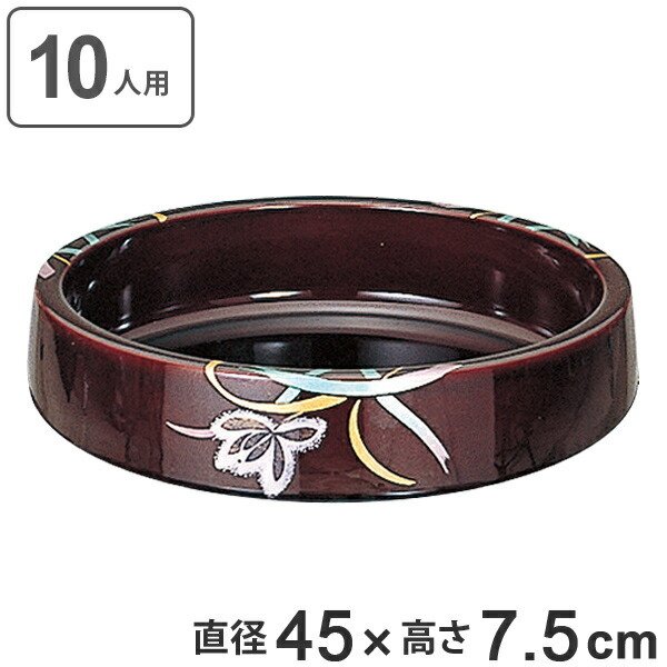 寿司桶 太鼓 尺5寸 溜蘭 内塗溜 食器 組桶 業務用食器 （ 45cm すし桶