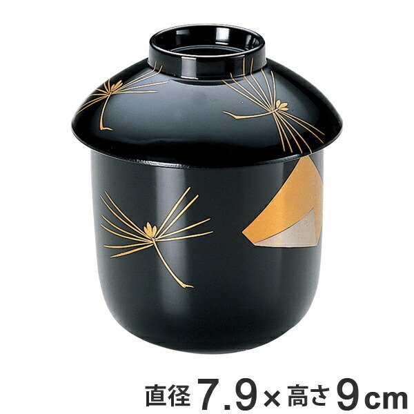 小吸椀 木製 松葉小吸椀 色紙松葉 本漆塗 手描き磨蒔絵 お椀 食器 業務用 （ 汁椀 蓋付き お吸い物 椀 うつわ ）