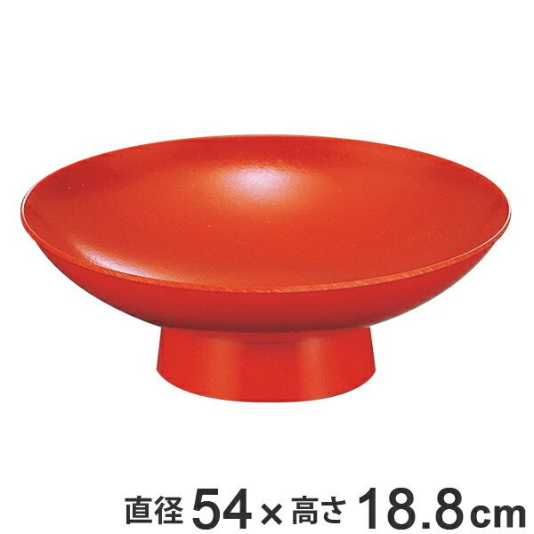 盛器 尺8寸 大盃盛器 朱 DX型 越前漆器 漆塗 業務用 （ 大皿 大鉢 54cm