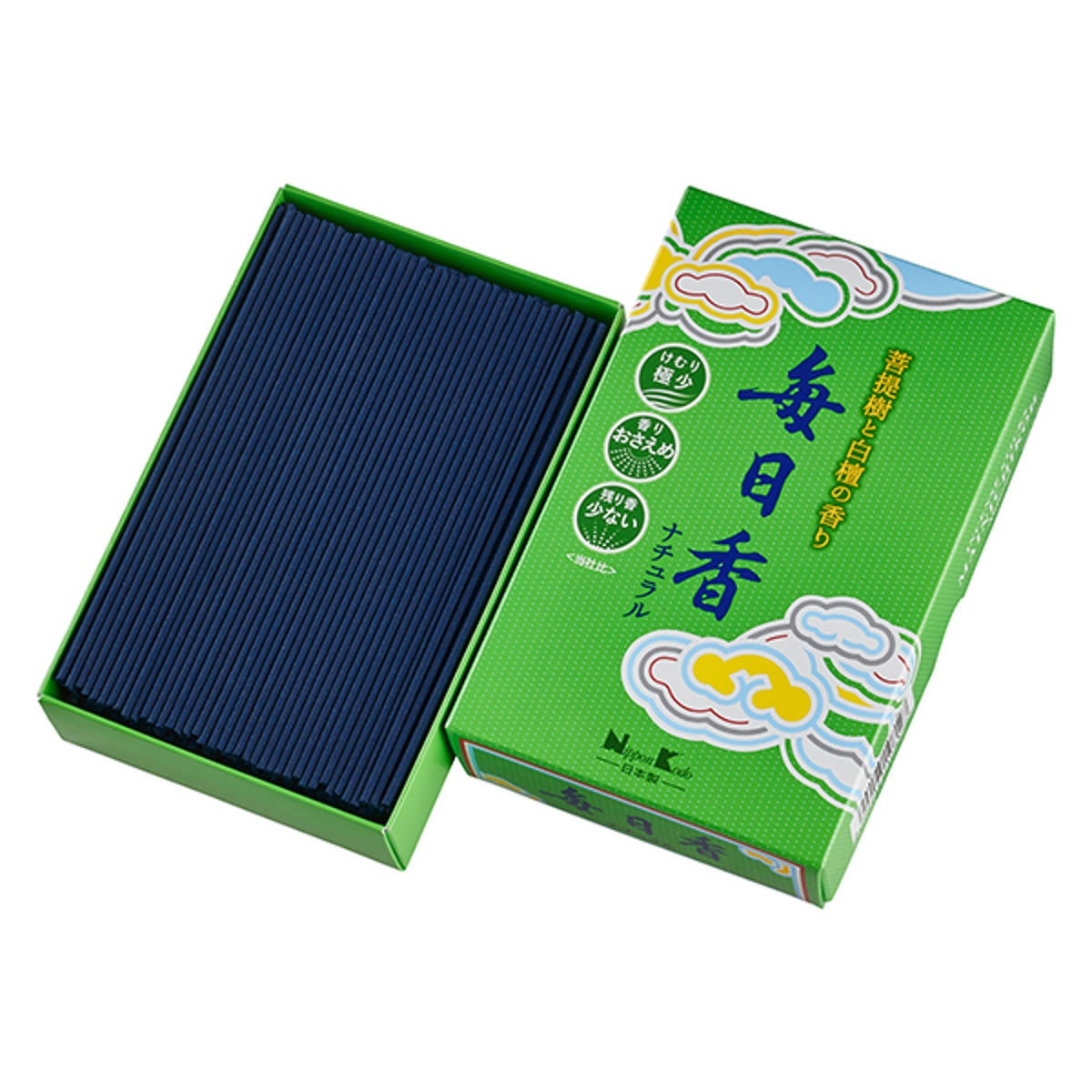 日本香堂 お線香 毎日香 ナチュラル 線香 （ 日本香堂 白檀 25分燃焼