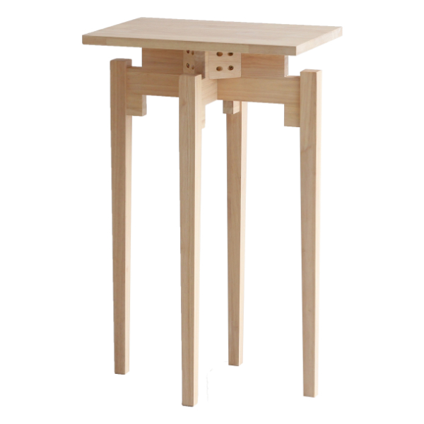 カ*ミ様 北海道民芸家具 樺無垢材サイドテーブル リビングテーブル