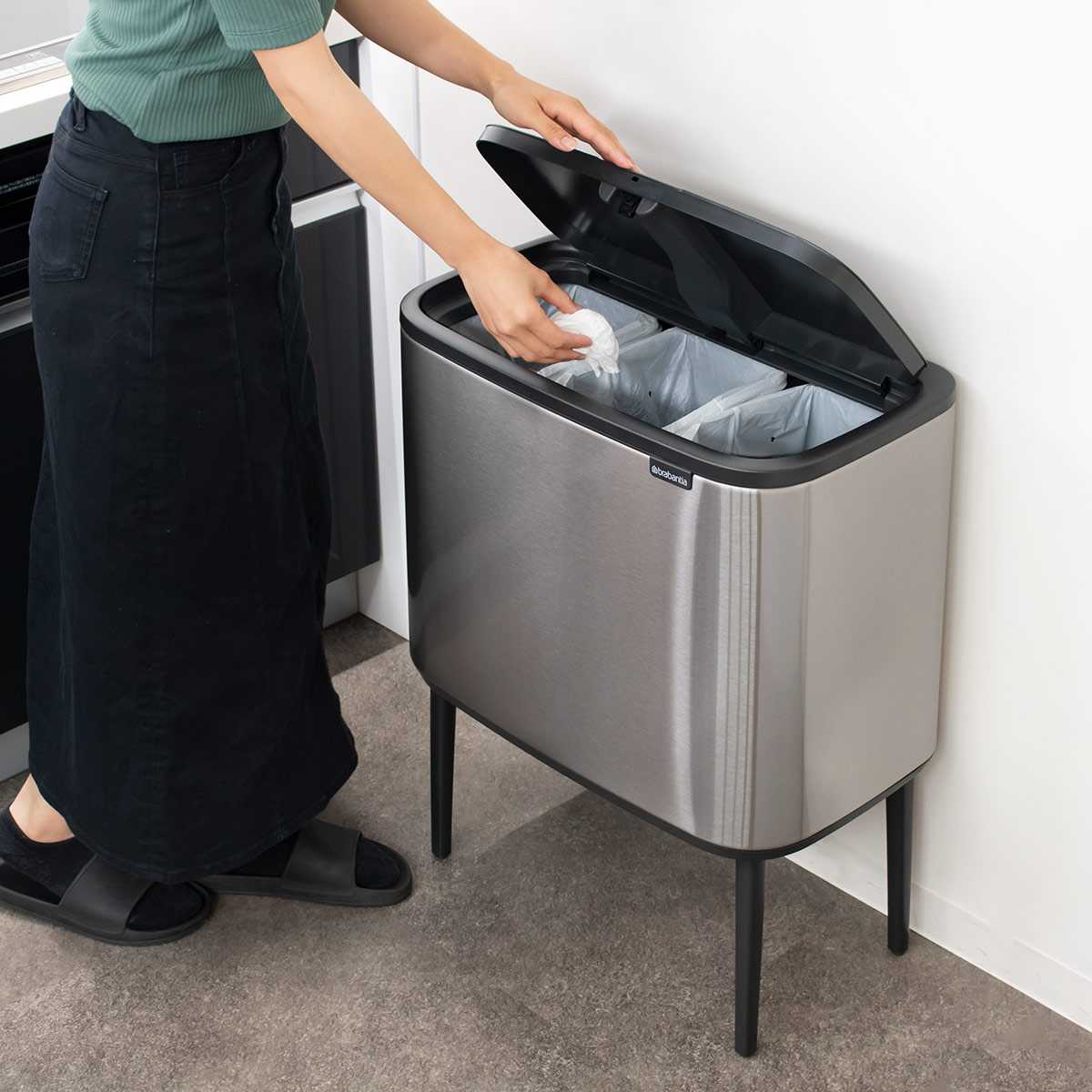 brabantia（ブラバンシア） ゴミ箱 3×11L Boタッチビン FFPマット