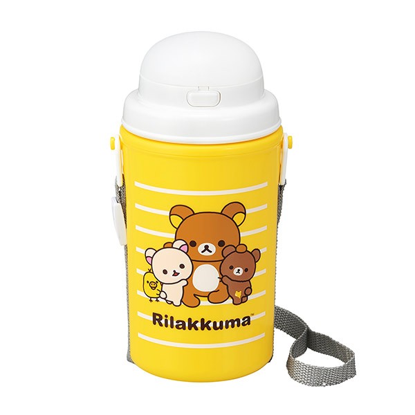 水筒 ストロー プラスチック 保冷 リラックマ 450ml 子供用水筒
