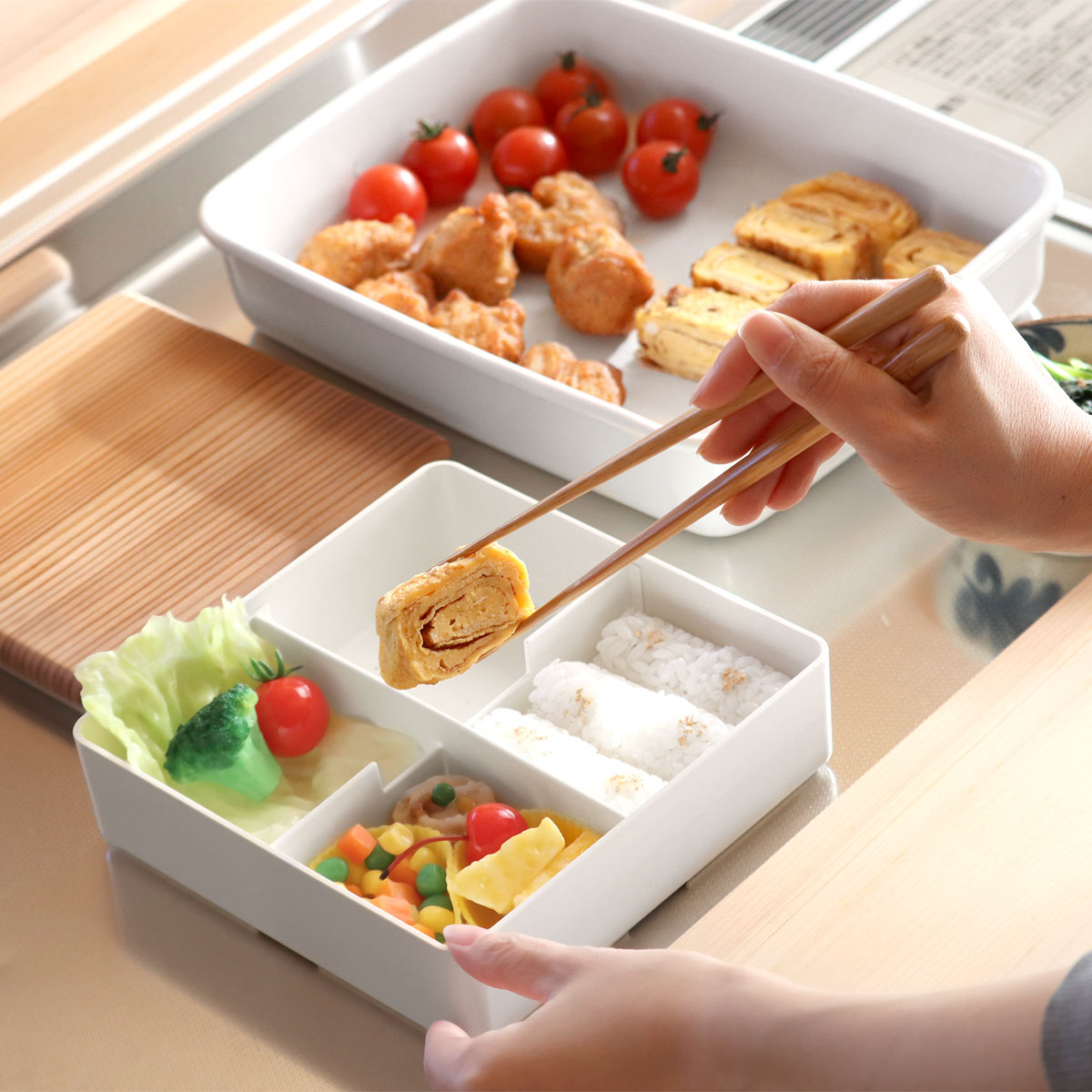 三好製作所 弁当箱 1段 1100ml 木蓋 松花堂 （ 重箱 お弁当箱 ランチ