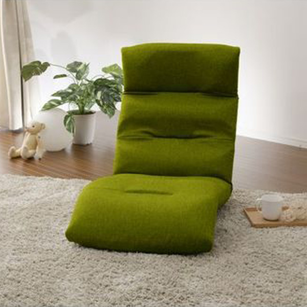 折りたたみ座椅子 緑色 セルタン 座椅子 リラックスチェア 3ポイントリクライニング 下折れ