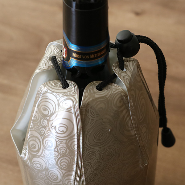 シャンパンクーラー プラチナ 折りたたみ式 vacuvin （ バキュバン