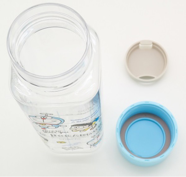 水筒 直飲み プラスチック スクエアボトル ドラえもん 400ml （ スリム