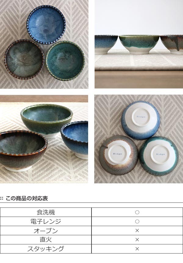ボウル 13cm リッジ 洋食器 磁器 食器 美濃焼 日本製 同色3個セット