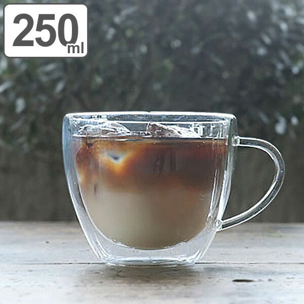 マグカップ 250ml カプチーノ 耐熱ガラス ダルトン DULTON （ 食洗機対応 ダブルウォールマグ コーヒーカップ ）
