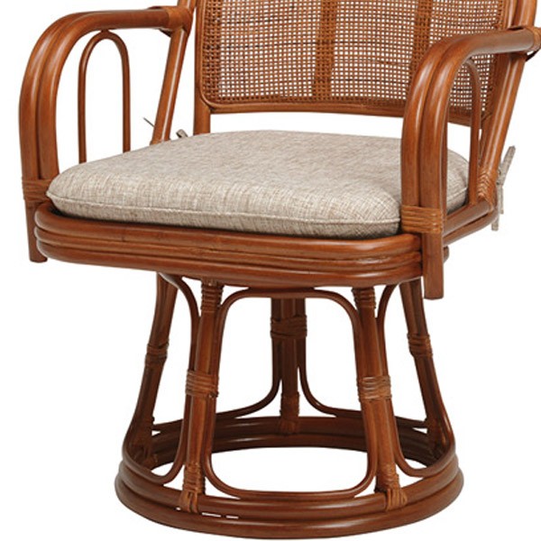 籐 回転座椅子 2脚セット ミドルタイプ ラタンチェア 座面高40cm （ 座椅子 ラタン 椅子 高座椅子 ）  :311417set:お弁当グッズのカラフルボックス - 通販 - Yahoo!ショッピング